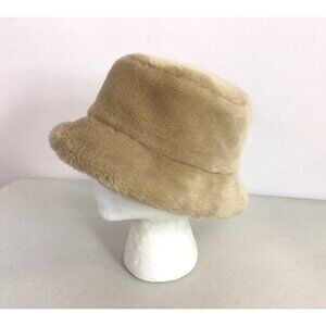 Teddy Faux Fur Bucket Hat Womens Small